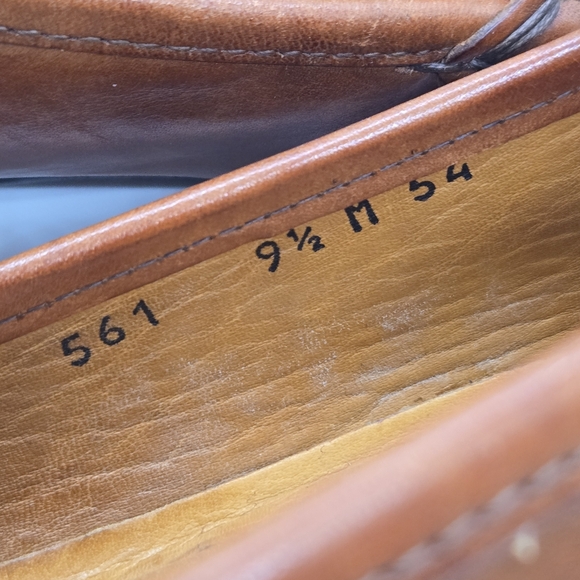 Cole Haan Horsebit Loafers 9.5 Men's Luggage Brown Vintage Italian Leather - Picture 14 of 15